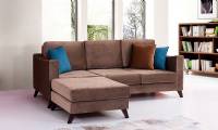 Sienna Velvet Modern L Shaped Corner Sofa for Small Spaces