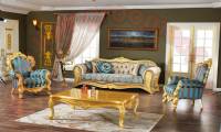 Traditional sofa set design carved leaf gorgeous design