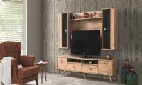 Wooden modern luxury TV Stand and Wall Unit Living Room furniture