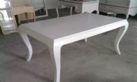 Wooden White Lacquer Table Luxury Dining Table