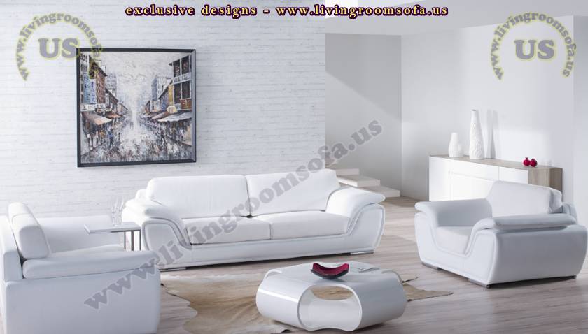 vintage elegant modern sofa set white leather