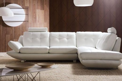 White Pearl Sofa, Leather Sofa, White Leather Sofa