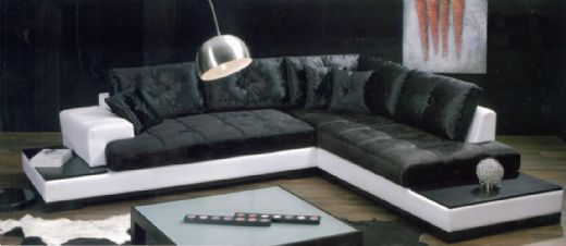 Modern Microfiber Corner Sofa, Microfiber Sofa, Corner Sofa