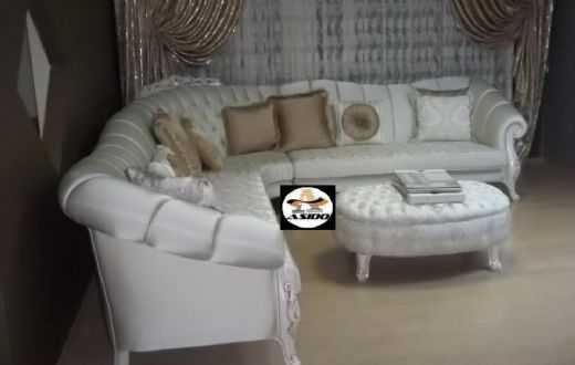 Classic Corner sofa for livingroom desgin with classical woven fabric