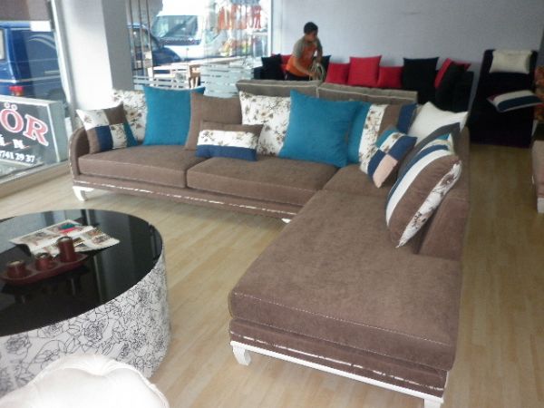 brown l shaped corner sofas