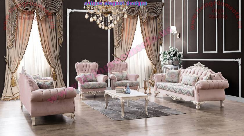 Luxury Classical Sofa Set with coffee table Luxurious Classic Living Room