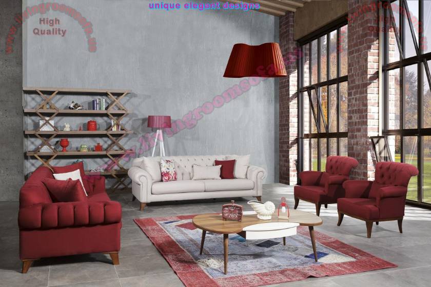 New Jersey Chesterfield Sofa Set Modern Interior Design