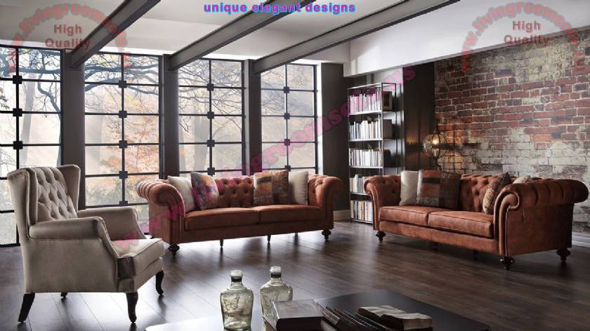 San Diego Chesterfield Sofa Set Modern Design Luxury Interiors