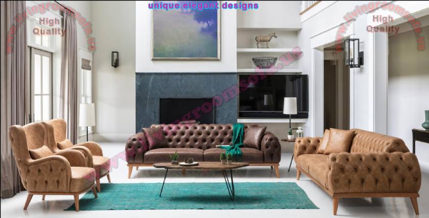 Santa Barbara Luxury Chesterfield Sofa Set Handmade Interior Designs