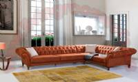 San Diego L Shaped Corner Sofa Quilted Chesterfield Sofas