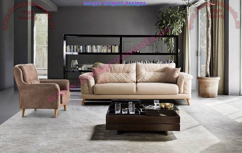 Modern Leather Living Room Sofa Design Ideas