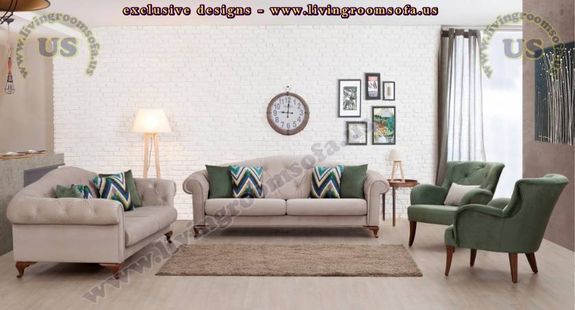 Quilted Sofa Modern Design Spacious Colors