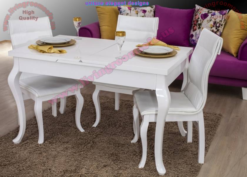 Table In The Kitchen White Breakfast Table and Chairs