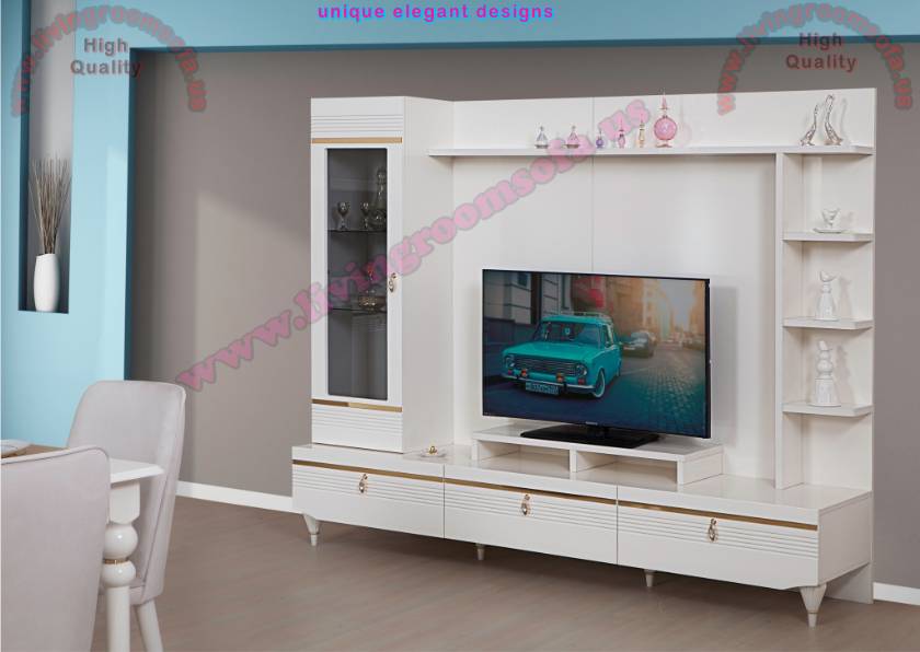 Tall White TV Unit Design Ideas