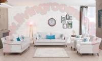 Eye-Catching White Living Room Sofa Spacious Design Idea