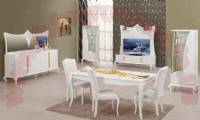 Modern Bright Pearl White Dining Room Sets