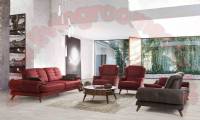 Red Fabric Living Room Furniture Design