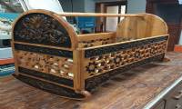 Wooden Antique Hand Carved Crib Model