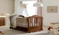 Wooden Brown Crib Model Wheelchair Modern Antique Crib Model