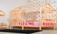 Wooden Montessori Baby Cradle Unpainted