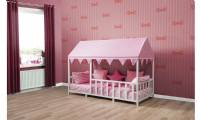 Wooden Montessori Baby Girl Cradle Pink Room Design