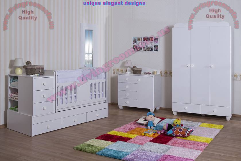 White Nursery Furniture Decor Design Ideas