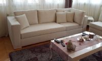 Modern beige living room sofa