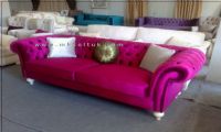 Pink Velvet Chesterfield Sofa American