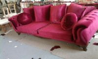 ared velvet avantgarde couch design