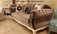 avantgarde couch velvet modern shiny brown design