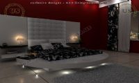 black and white bedroom design for honeymoon