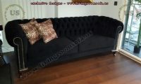 black fabric chesterfield sofa design