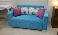 blue living room sofa design