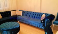 blue velvet chesterfield sofa