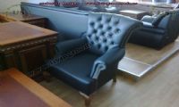 chesterfield chair design blue