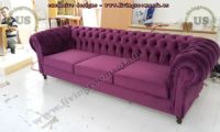 classic chesterfield maroon velvet fabric design