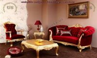 classic red quilted sofa design for living room