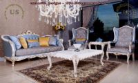 classic sofa set design blue and white