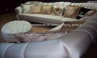 classical woven fabric corner sofas