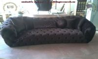 decorative couch velvet black