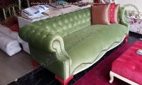 green velvet chesterfield sofa design