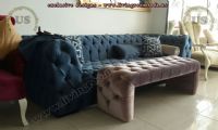 italian design chesterfield with bench