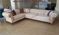 l shaped classic chesterfield sofa