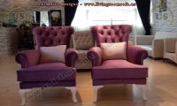 maroon velvet avantgarde bergere chair design