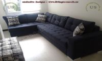 modern navy blue sectional sofa l shaped design