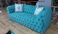 modern turquoise chesterfield sofa