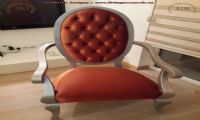 red chair sofa fabric