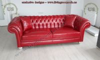 red leather chesterfield sofa