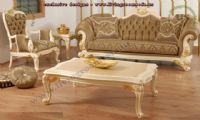 shiny brown avantgarde classic sofa sets