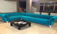 turquoise velvet chesterfield sofa
